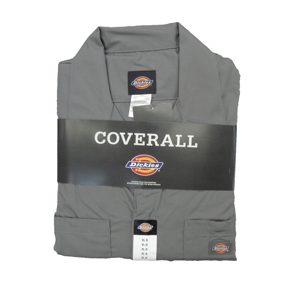 Dickies Coverall Mens XL Gray Short Sleeve Workwear Elastic Waist New